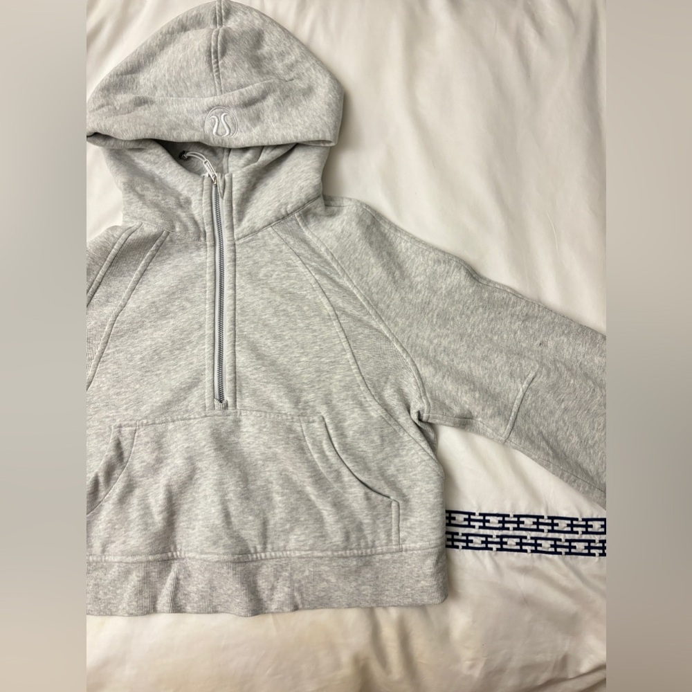Lululemon SCUBA OVERSIZED HALF-ZIP HOODIE Heathered Core Ultra Light Grey